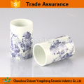 Blue Flower Decal Porcelain Bathroom Set Atacado